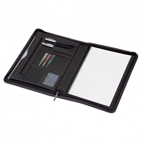 Non Leather Compendiums  - Manchester A4 Imitation Leather Zip Compendium