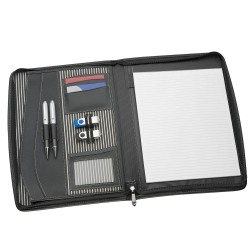 Non Leather Compendiums  - The Flare A4 Imitation Leather Zip Compendium