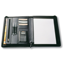 Non Leather Compendiums  - The Metropolitan Imitation Leather A4 Zippered Compendium
