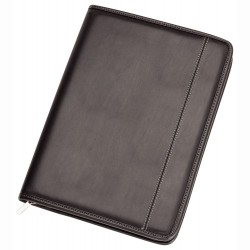 Non Leather Compendiums  - Two Tone A4 Imitation Leather Zip Compendium