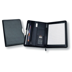 Non Leather Compendiums - The Stella A4 Zip Compendium with Calculator