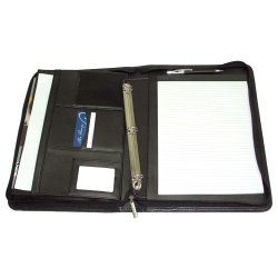 Non Leather Compendiums  - The Manhattan A4 Imitation Leather Zip Compendium