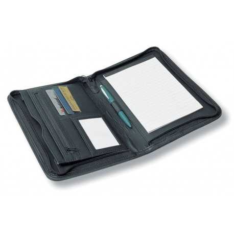 Ring Binder Compendiums  - A5 Zippered Compendium with Metal Badge