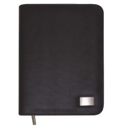 Ring Binder Compendiums  - A5 Zippered Compendium with Metal Badge