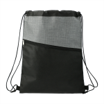 Drawstring Bags &amp; Back Sacks - Cross Weave Zippered Drawstring Bag