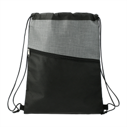 Drawstring Bags & Back Sacks  - Cross Weave Zippered Drawstring Bag