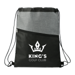 Drawstring Bags &amp; Back Sacks - Cross Weave Zippered Drawstring Bag