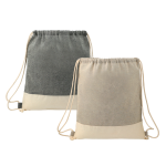 Drawstring Bags &amp; Back Sacks - Split Recycled Cotton Drawstring Bag