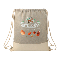 Drawstring Bags & Back Sacks  - Split Recycled Cotton Drawstring Bag