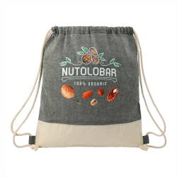 Drawstring Bags & Back Sacks  - Split Recycled Cotton Drawstring Bag