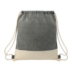 Drawstring Bags & Back Sacks  - Split Recycled Cotton Drawstring Bag