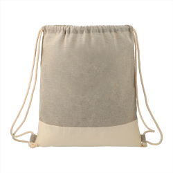 Drawstring Bags & Back Sacks  - Split Recycled Cotton Drawstring Bag