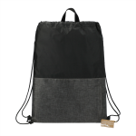 Drawstring Bags &amp; Back Sacks - Ash Zippered Recycled Drawstring Bag