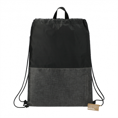 Drawstring Bags & Back Sacks  - Ash Zippered Recycled Drawstring Bag