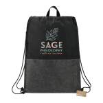 Drawstring Bags &amp; Back Sacks - Ash Zippered Recycled Drawstring Bag