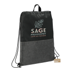 Drawstring Bags &amp; Back Sacks - Ash Zippered Recycled Drawstring Bag