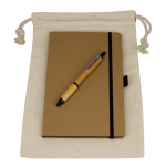 Drawstring Bags &amp; Back Sacks  - Gift Set - Drawstring Bag + JournalBook + Pen