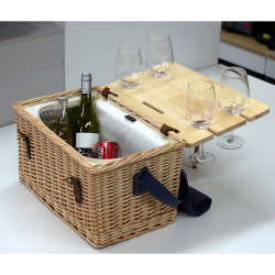 Picnic Sets  - Trekk Wicker Basket With Picnic Table