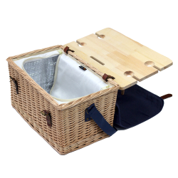 Picnic Sets  - Trekk Wicker Basket With Picnic Table