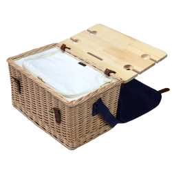 Picnic Sets  - Trekk Wicker Basket With Picnic Table