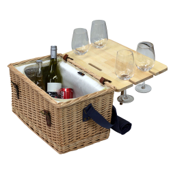 Picnic Sets  - Trekk Wicker Basket With Picnic Table
