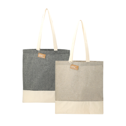 Cotton & Calico Tote Bags  - Split Recycled 150ml Cotton Twill Convention Tote