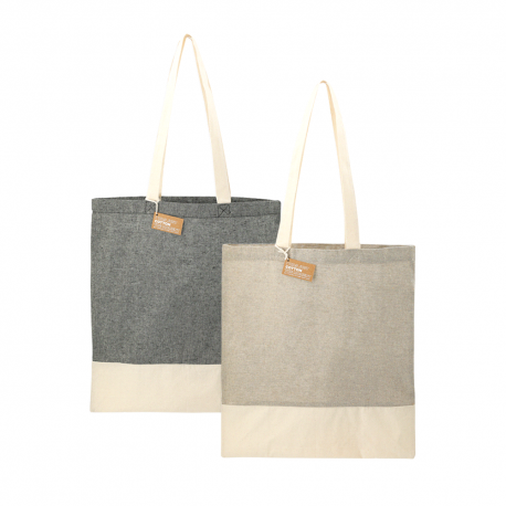 Cotton & Calico Tote Bags  - Split Recycled 150ml Cotton Twill Convention Tote