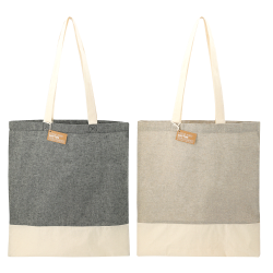 Cotton & Calico Tote Bags  - Split Recycled 150ml Cotton Twill Convention Tote