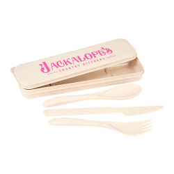 Homeware Products  - Bamboo Fiber Cutlery Set in Carry Case