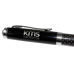 Metal Promotional Pens  - Black Top Carbon Fibre Ballpoint Pen