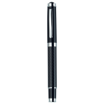 Metal Promotional Pens - Lid-top Carbon Fibre Rollerball Pen