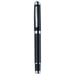 Metal Promotional Pens  - Lid-top Carbon Fibre Rollerball Pen
