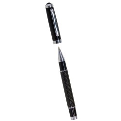 Metal Promotional Pens  - Lid-top Carbon Fibre Rollerball Pen