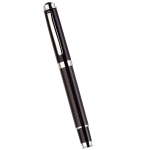 Metal Promotional Pens - Lid-top Carbon Fibre Rollerball Pen
