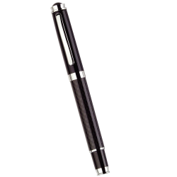 Metal Promotional Pens  - Lid-top Carbon Fibre Rollerball Pen