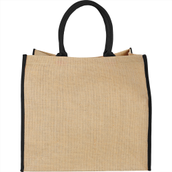 Jute Shopping & Tote Bags  - Colour Highlighted Large Jute Tote