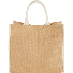 Jute Shopping & Tote Bags  - Colour Highlighted Large Jute Tote