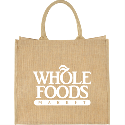 Jute Shopping & Tote Bags  - Colour Highlighted Large Jute Tote