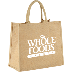 Jute Shopping & Tote Bags  - Colour Highlighted Large Jute Tote