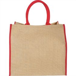 Jute Shopping & Tote Bags  - Colour Highlighted Large Jute Tote