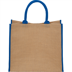 Jute Shopping & Tote Bags  - Colour Highlighted Large Jute Tote