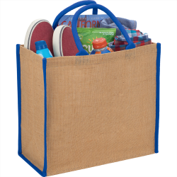 Jute Shopping & Tote Bags  - Colour Highlighted Large Jute Tote