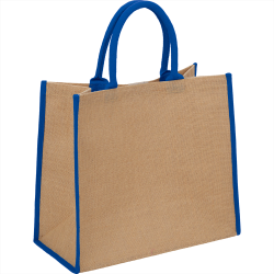 Jute Shopping & Tote Bags  - Colour Highlighted Large Jute Tote