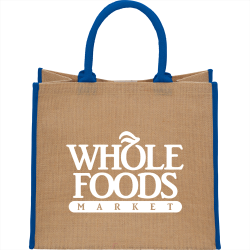 Jute Shopping & Tote Bags  - Colour Highlighted Large Jute Tote