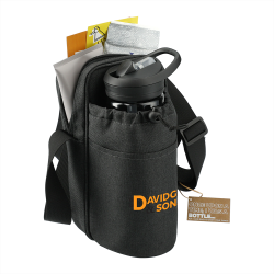 Cooler Bags  - Traver RPET Adjustable Bottle Sling Cooler w/ Pouch