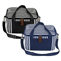 Cooler Bags  - Striped Cotton Canvas Cooler