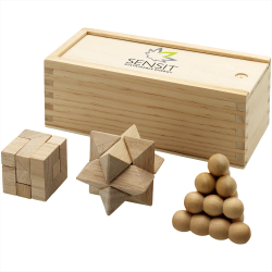 Executive Games  - Brainiac 3-piece wooden brain teaser set