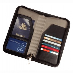 Corporate Travel Wallets  - Zippered PU Travel Wallet
