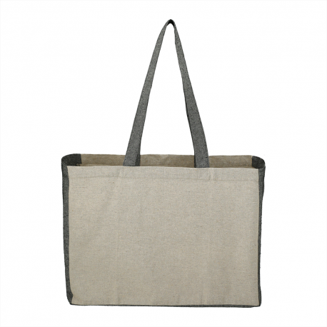 Fashion Tote Bags  - Recycled Cotton Contrast Side Shopper Tote