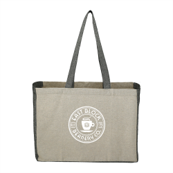 Fashion Tote Bags  - Recycled Cotton Contrast Side Shopper Tote